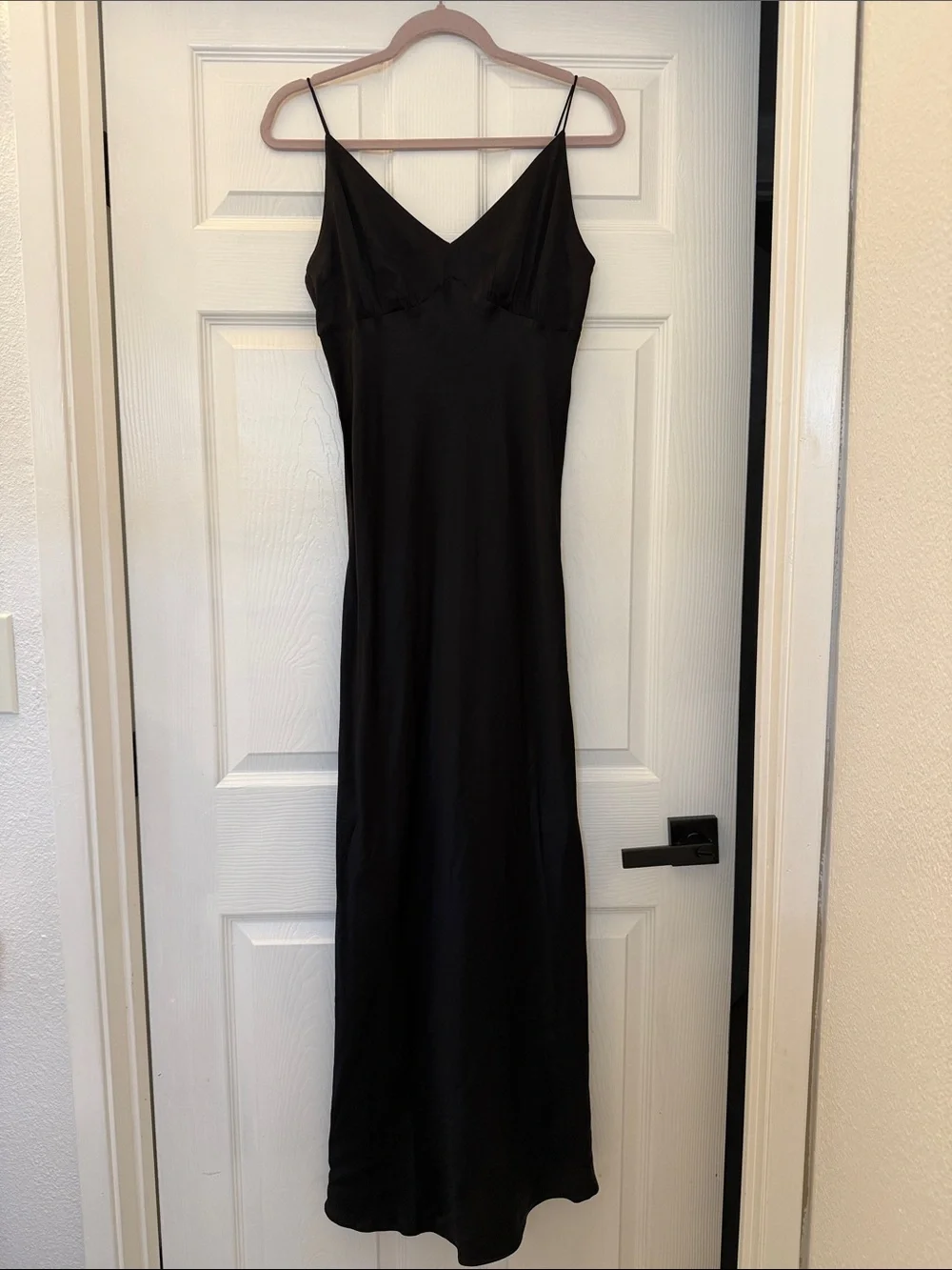 J.Crew Collection Full-Length V-Neck Slip Dress in Luster Crepe